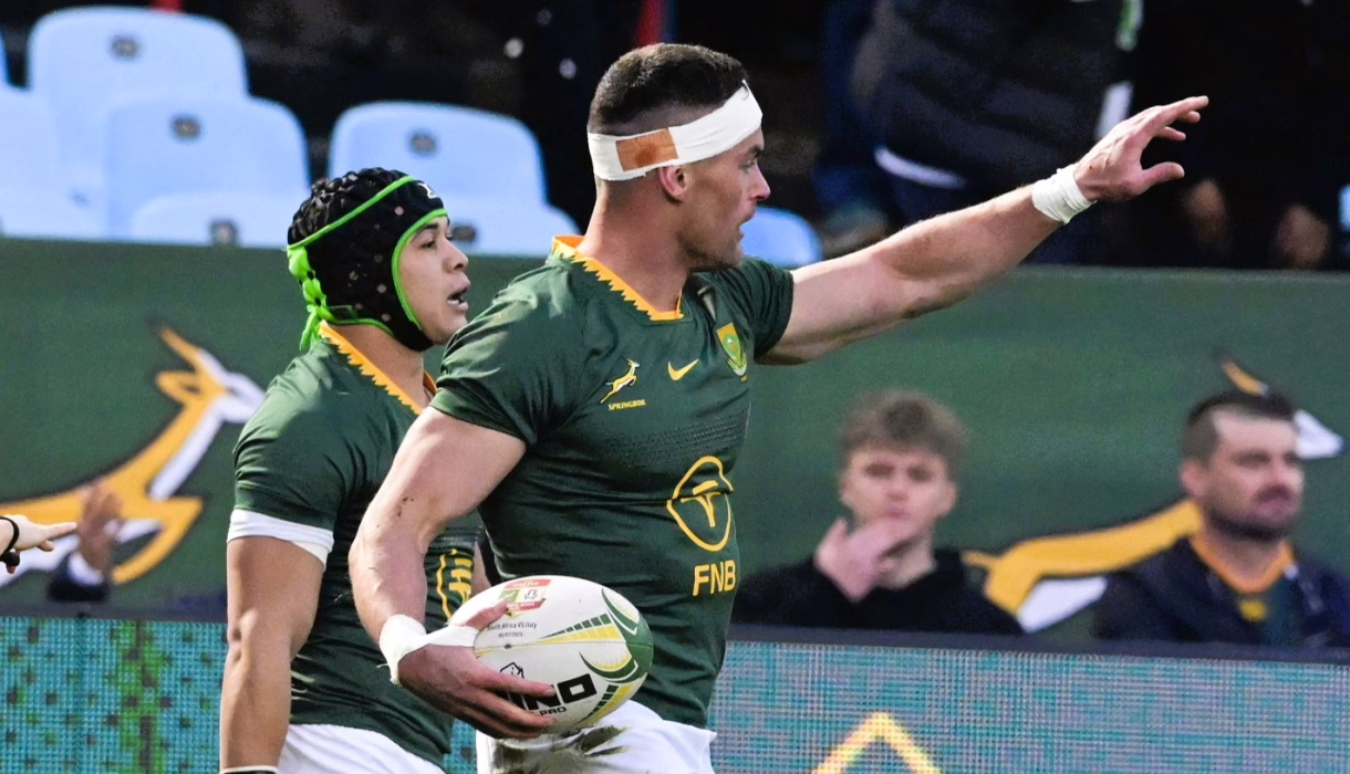 Chelsin Kolbe and Jesse Kriel