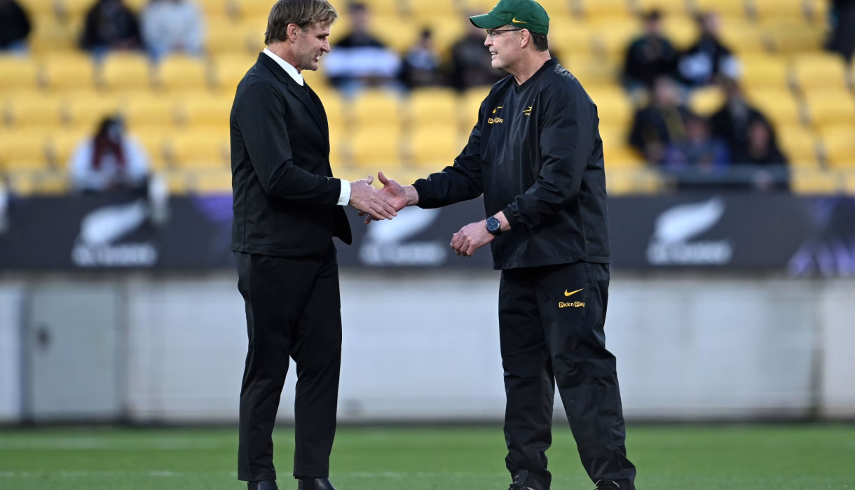 Rassie Erasmus and Scott Robertson