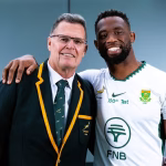 Rassie and Siya Kolisi on his 100th appearance