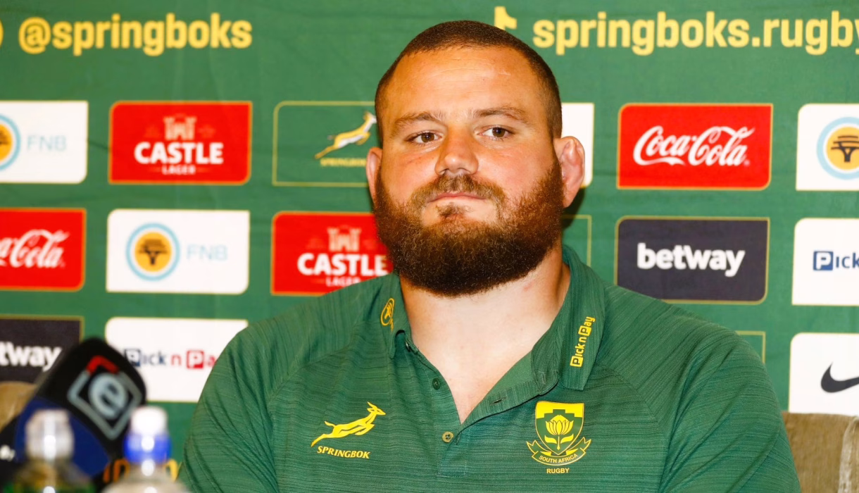 Wilco Louw at the Sprinbok press conference