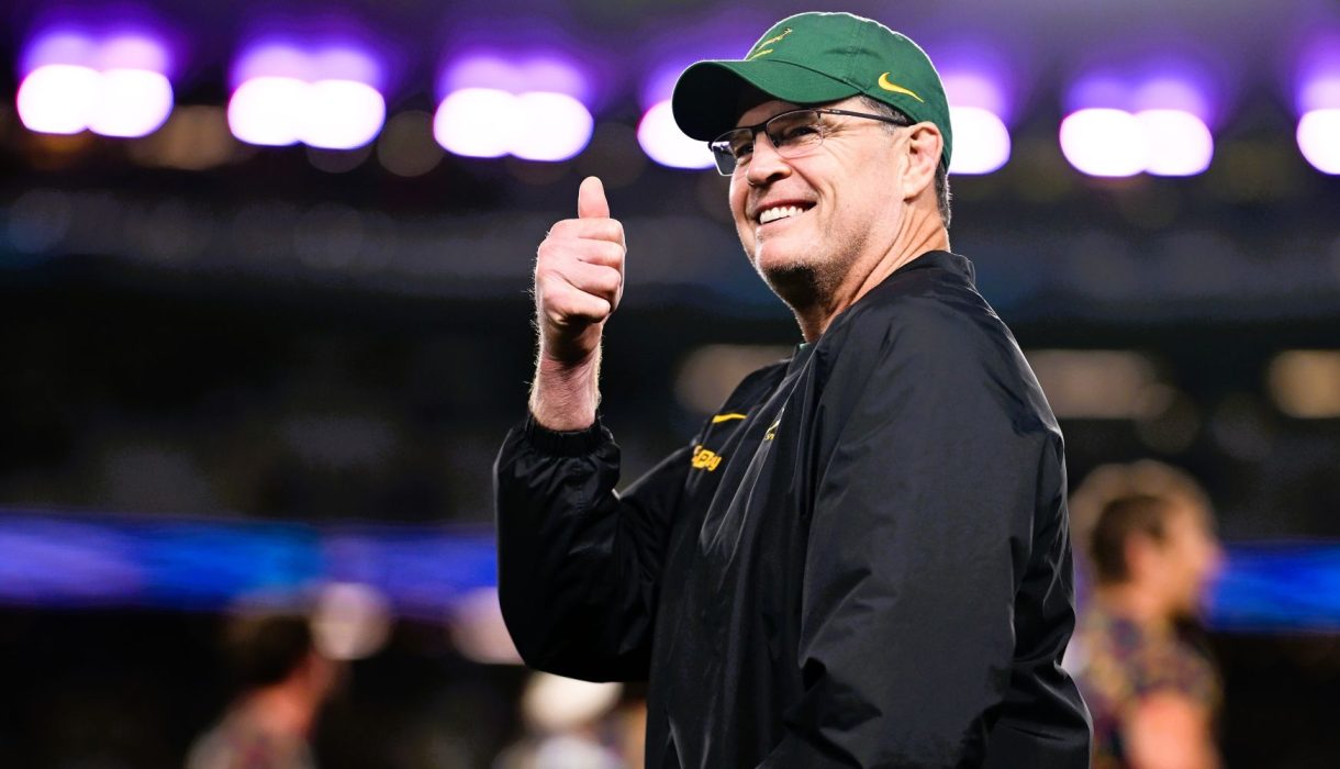 Rassie Erasmus smiling