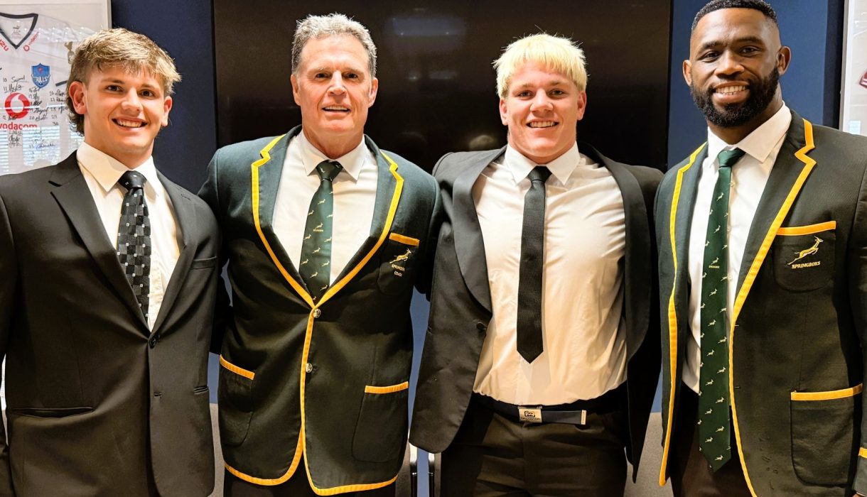 Rassie Erasmus and Siya Kolisi at SARU awards