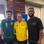 Ronwen Williams, Danny Jordaan and Siya Kolisi