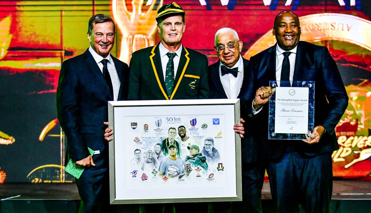 Rassie Erasmus with Order of Ikhamanga