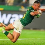 Jesse Kriel scoring against Scotland