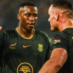 Vusi Moyo and Jesse Kriel against Wales in Durban