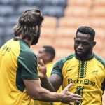 Lood de Jager and Siya Kolisi at FNB Stadium